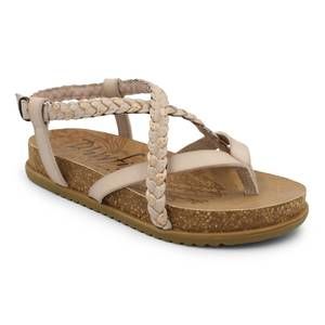 NEW BLOWFISH foxtail sandal in lotus dyecut/rosegold meteorite